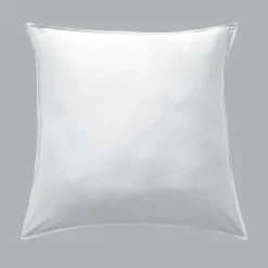 Taie d'oreiller carrée satin de bambou (80 x 80 cm) Sienna Blanc chantilly