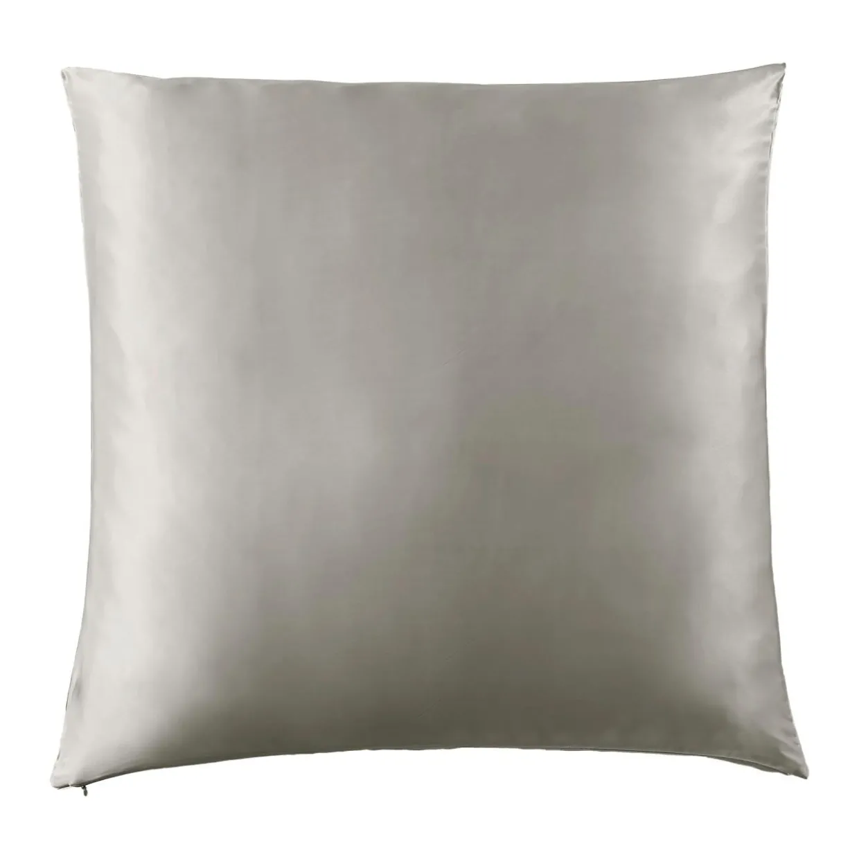 Taie d'oreiller carrée soie de mûrier (80 x 80 cm) Mizuki Gris clair