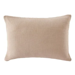 Taie d'oreiller quadruple gaze de coton (50 x 80 cm) Victoria x Gaïa Ficelle