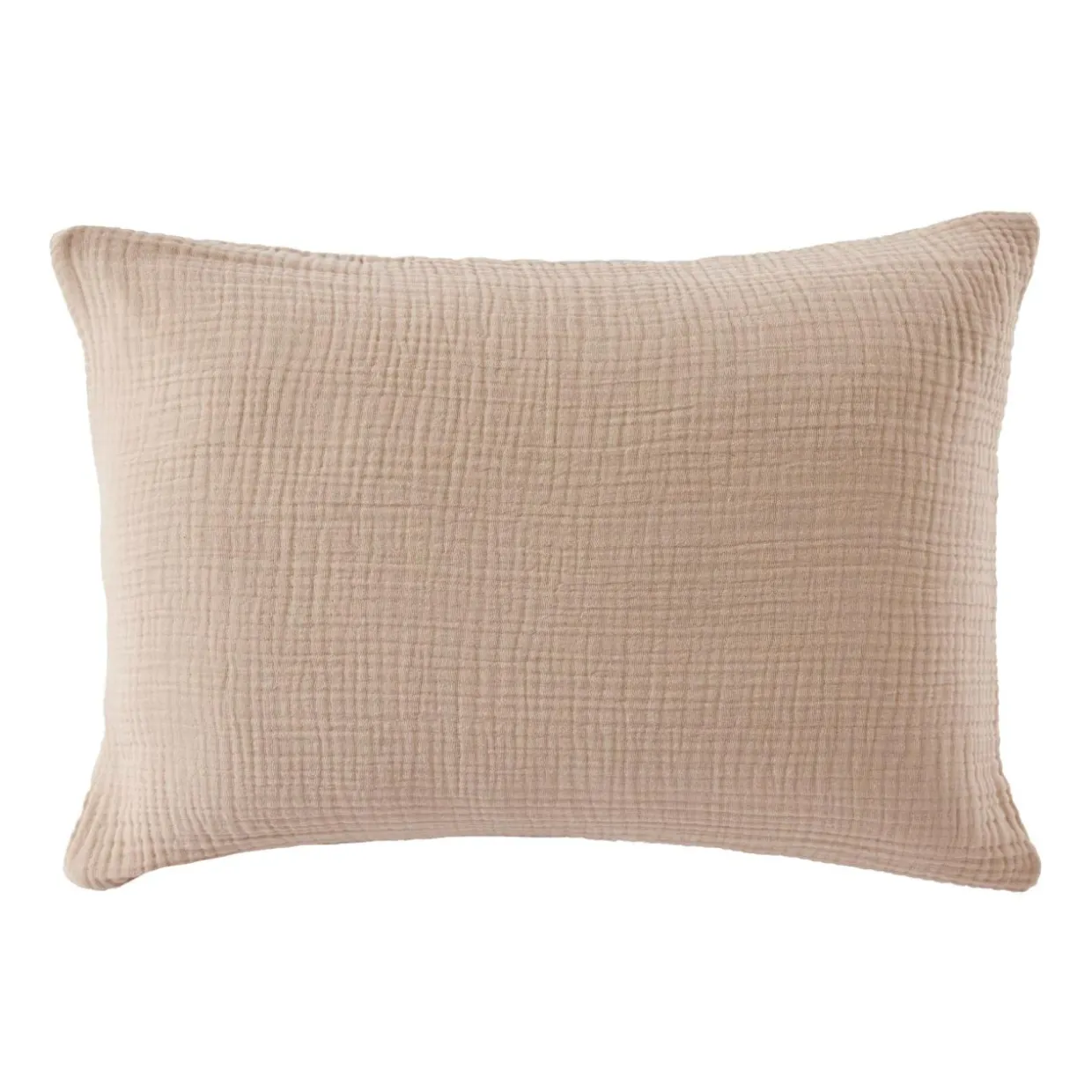 Taie d'oreiller quadruple gaze de coton (50 x 80 cm) Victoria x Gaïa Ficelle