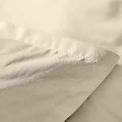 Taie d'oreiller rectangulaire percale de coton (50 x 80 cm) Cali Beige