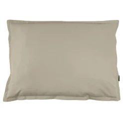 Taie d'oreiller rectangulaire percale de coton (50 x 80 cm) Cali Taupe
