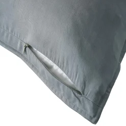 Taie d'oreiller rectangulaire lyocell Tencel™ lavé (50 x 70 cm) Olivia Bleu stone