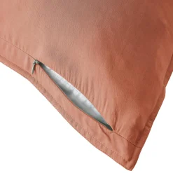 Taie d'oreiller rectangulaire lyocell Tencel™ lavé (50 x 80 cm) Olivia Terracotta