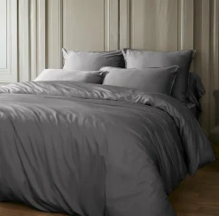 Taie d'oreiller rectangulaire satin de bambou (50 x 80 cm) Sienna Gris granit