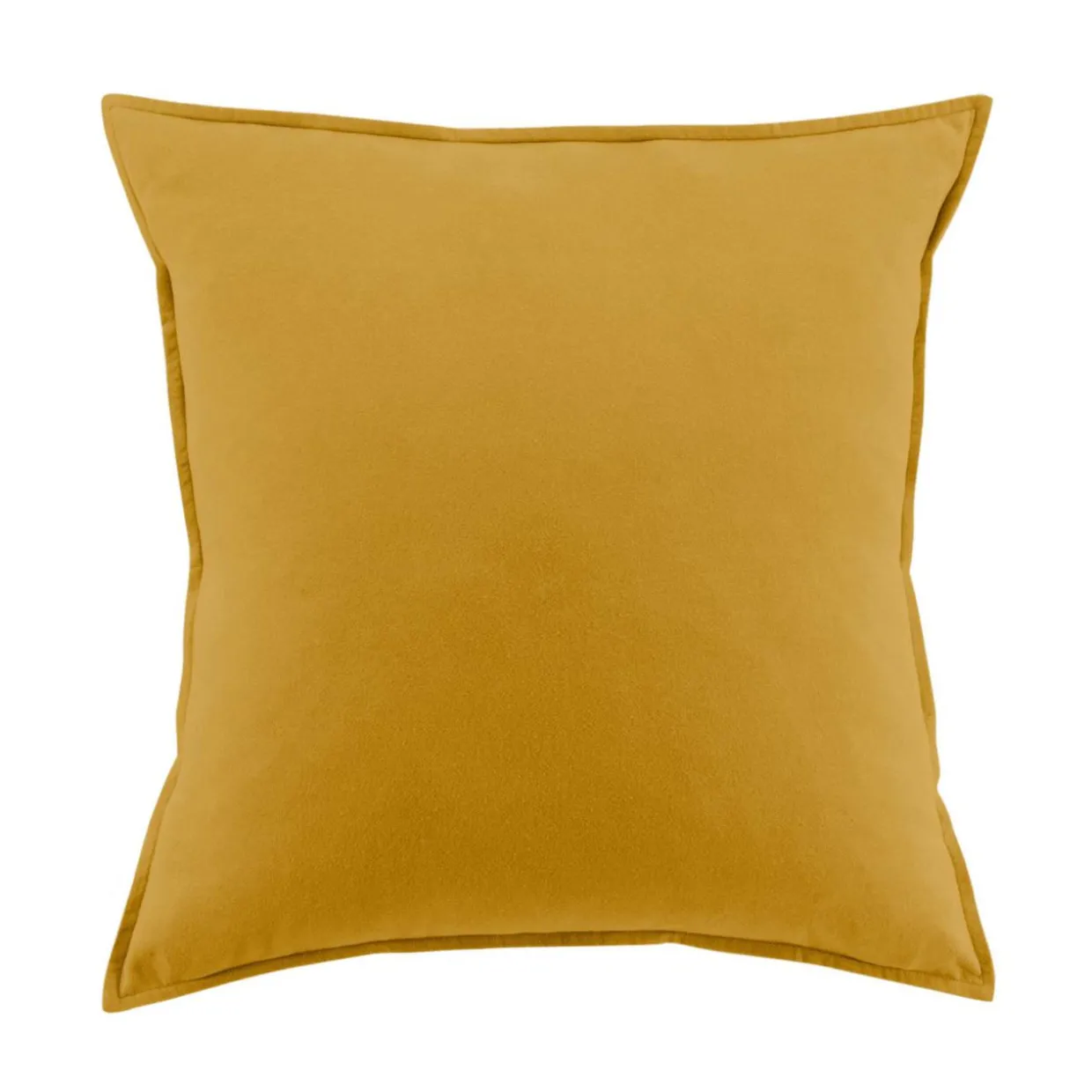 Taie d'oreiller rectangulaire flanelle de coton (50 x 80 cm) Nina Jaune ocre