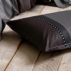 Taie d'oreiller rectangulaire satin de coton (50 x 70 cm) Enzo Noire