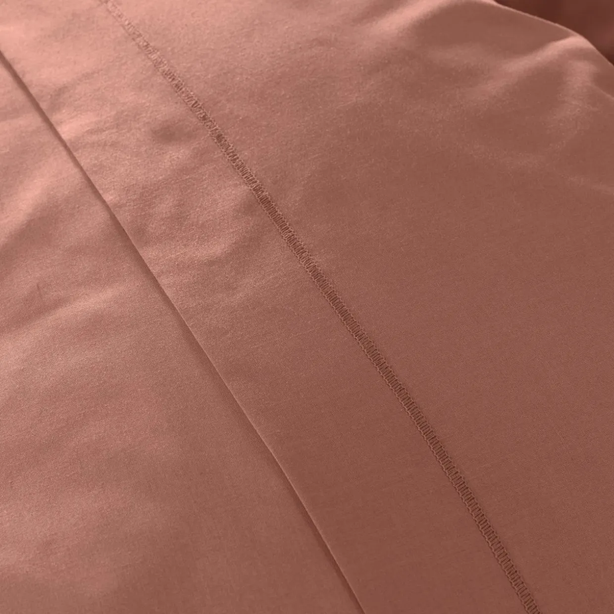 Taie d'oreiller rectangulaire percale de coton (50 x 80 cm) Cali Bois de rose