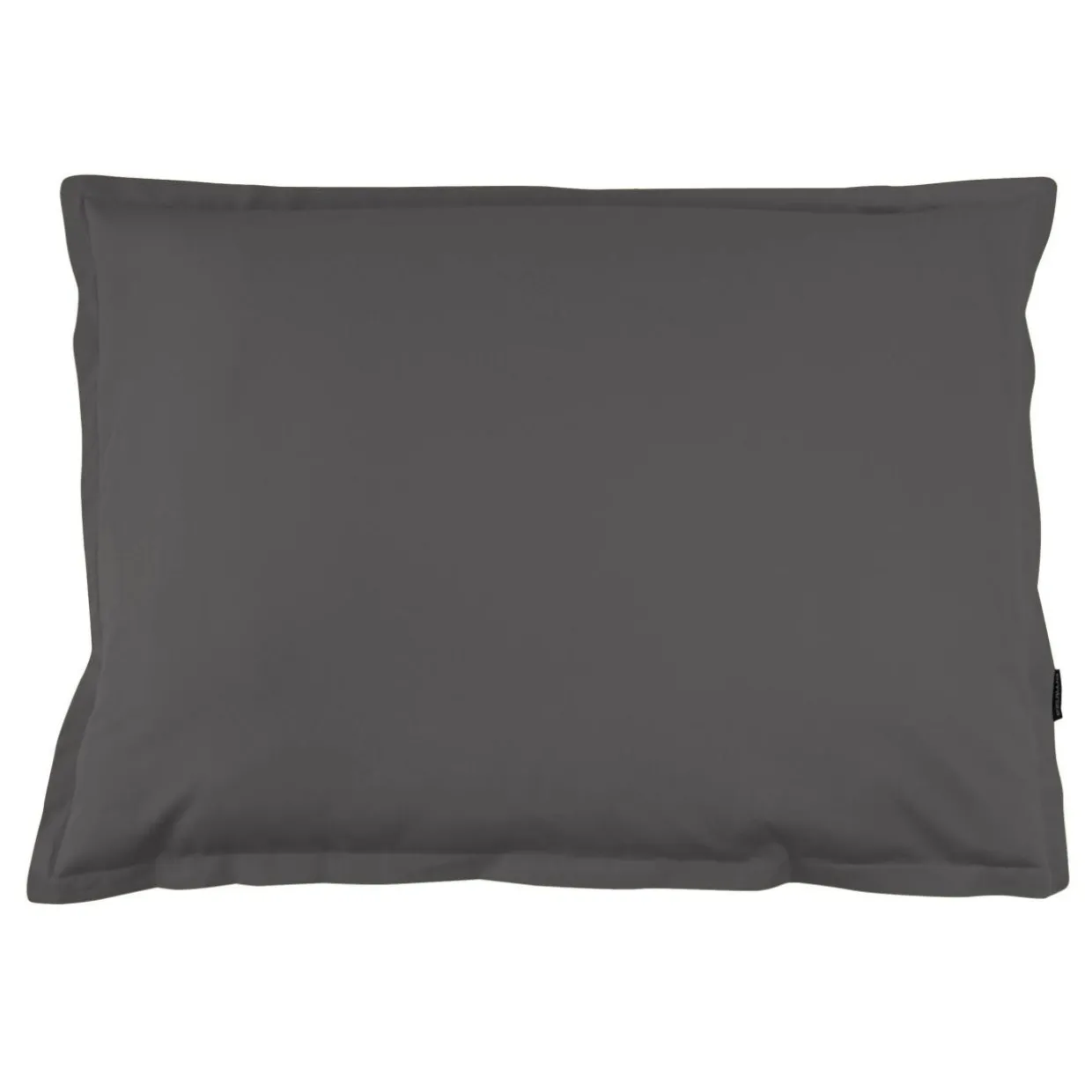 Taie d'oreiller rectangulaire percale de coton (80 cm) Cali Gris anthracite