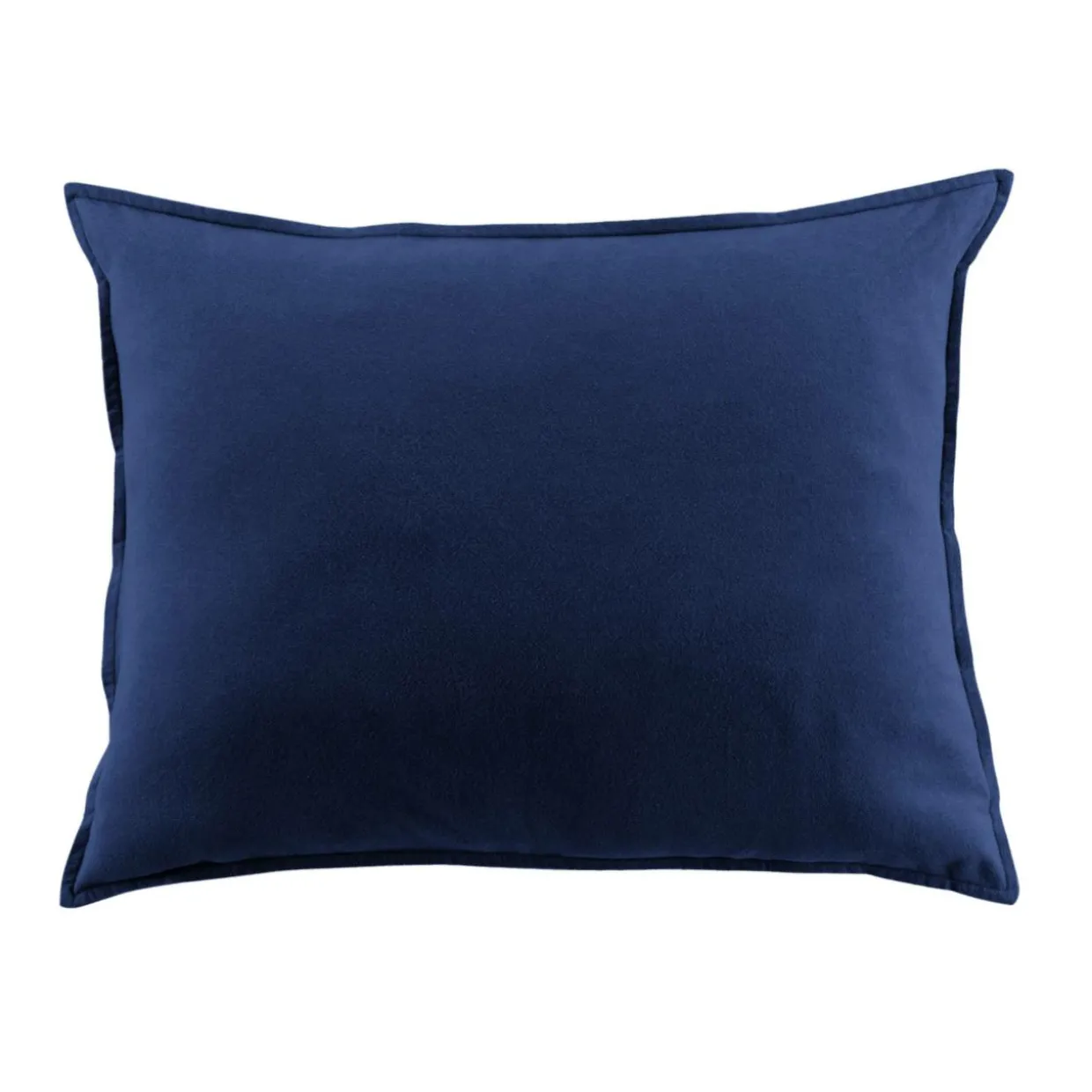Taie d'oreiller rectangulaire flanelle de coton (50 x 70 cm) Nina Bleu nuit