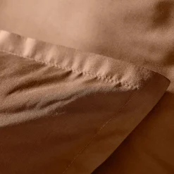 Taie d'oreiller rectangulaire percale de coton (50 x 80 cm) Cali Marron chocolat