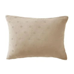 Taie d'oreiller rectangulaire gaze de coton (50 x 70 cm) Gaïa Boho Ficelle