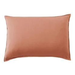 Taie d'oreiller rectangulaire lyocell Tencel™ lavé (50 x 70 cm) Olivia Terracotta