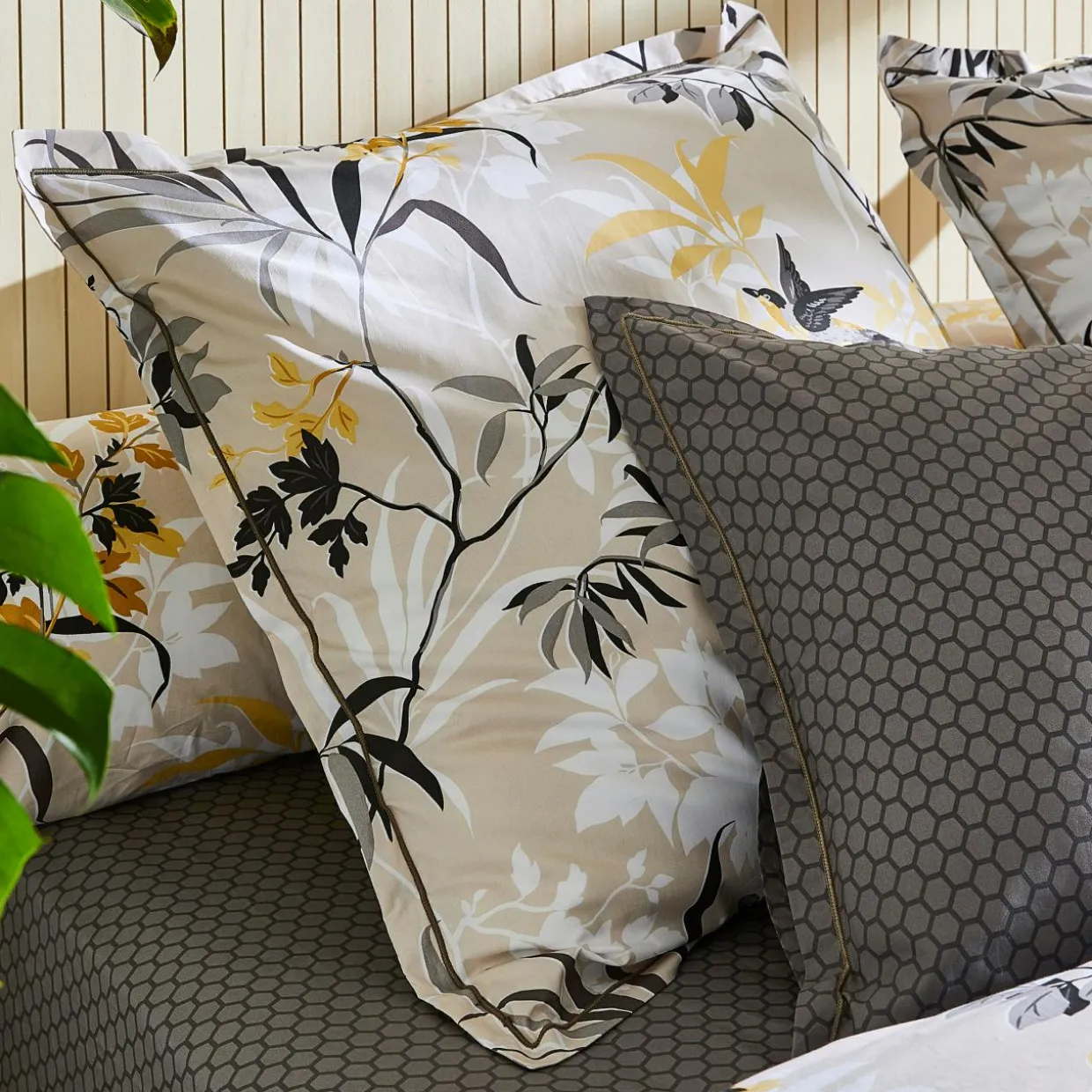 Taie d'oreiller rectangulaire percale de coton (50 x 70 cm) Asia Beige