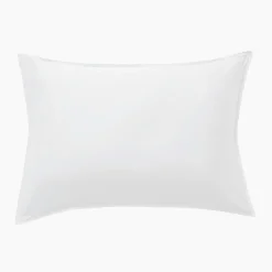 Taie d'oreiller rectangulaire satin de bambou (50 x 80 cm) Sienna Blanc chantilly
