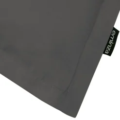 Taie d'oreiller rectangulaire percale de coton (50 x 70 cm) Cali Gris anthracite