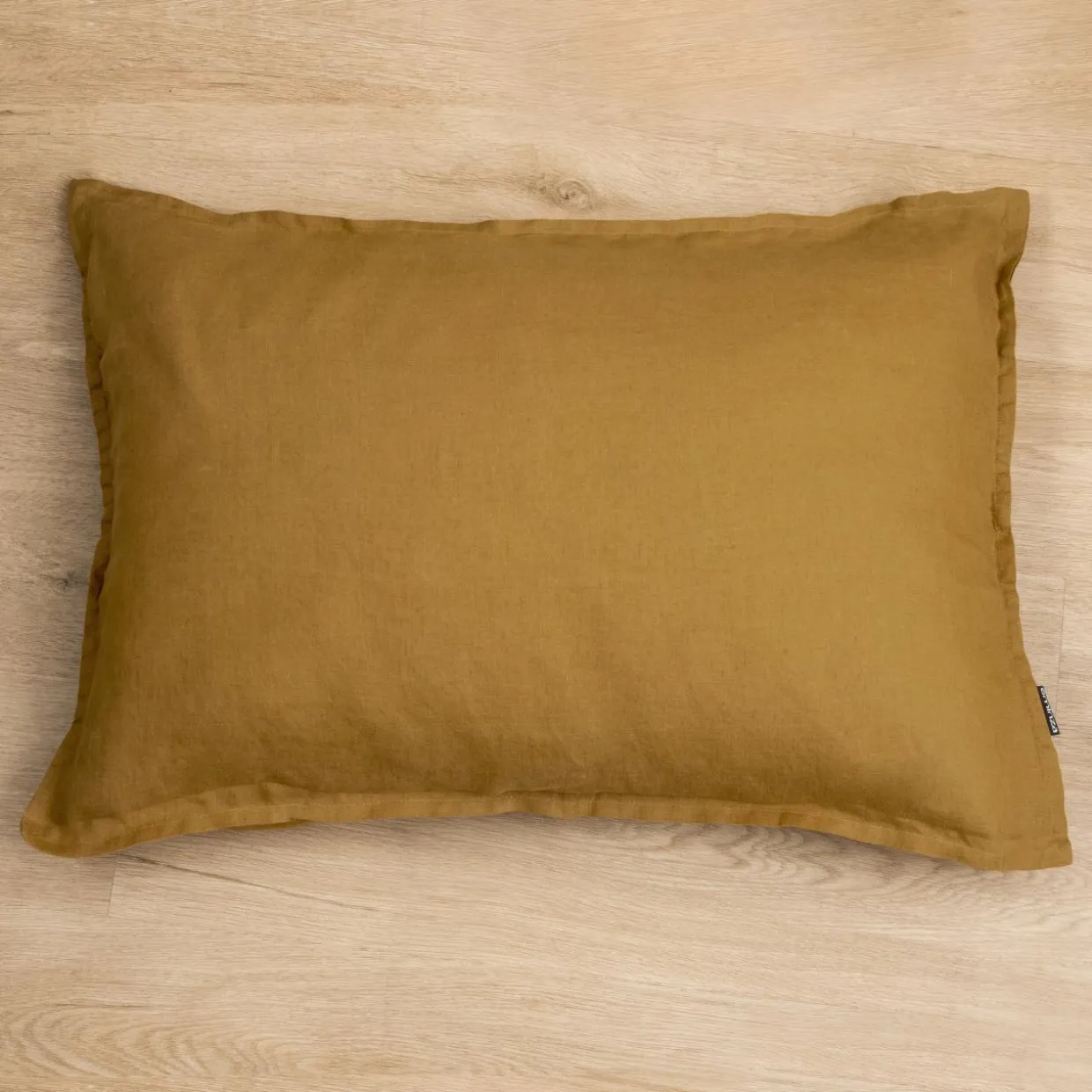 Taie d'oreiller rectangulaire lin lavé (50 x 70 cm) Louise Caramel