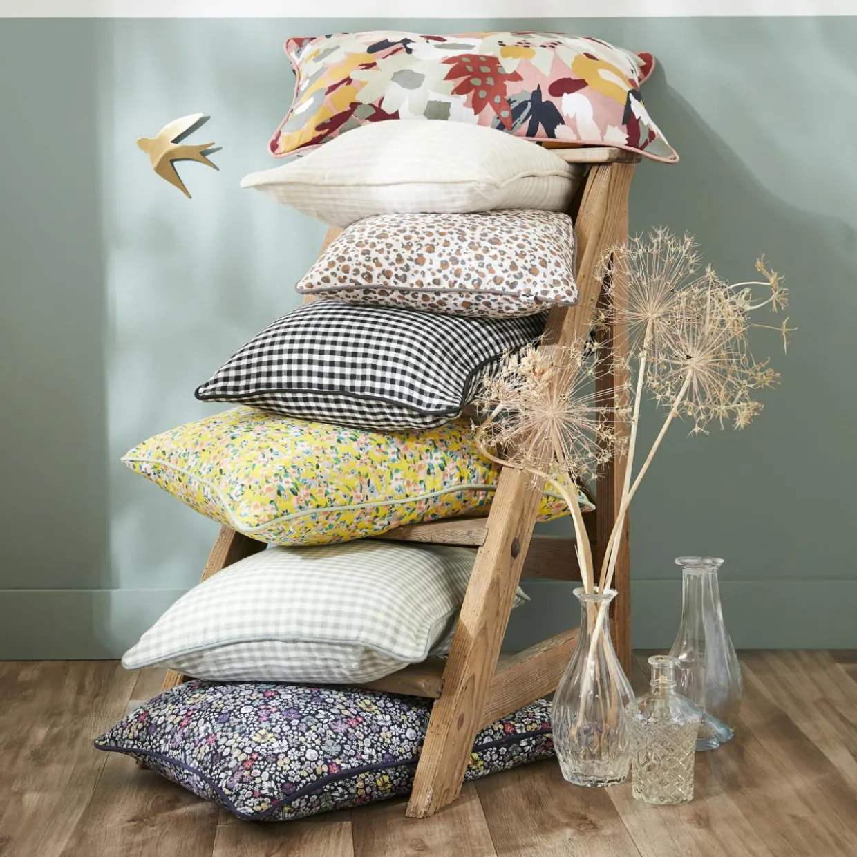 Taie d'oreiller rectangulaire gaze de coton (50 x 70 cm) Elya Violet