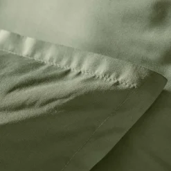 Taie d'oreiller rectangulaire percale de coton (50 x 80 cm) Cali Vert romarin