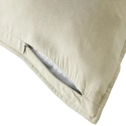 Taie d'oreiller rectangulaire lyocell Tencel™ lavé (50 x 80 cm) Olivia Beige pampa