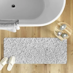 Tapis de bain antidérapant (50 x 120 cm) Leandra Gris