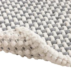 Tapis de bain effet tissé en relief (50 x 80 cm) Rafael Gris