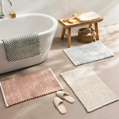 Tapis de bain effet tissé en relief (50 x 80 cm) Rafael Gris
