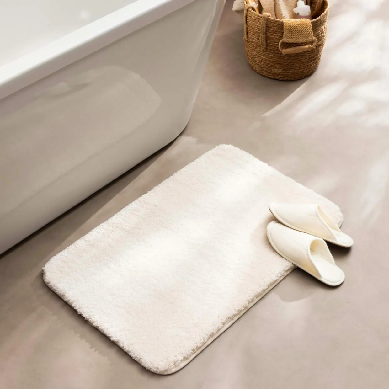 Tapis de bain microfibre (50 x 80 cm) Mael Ecru
