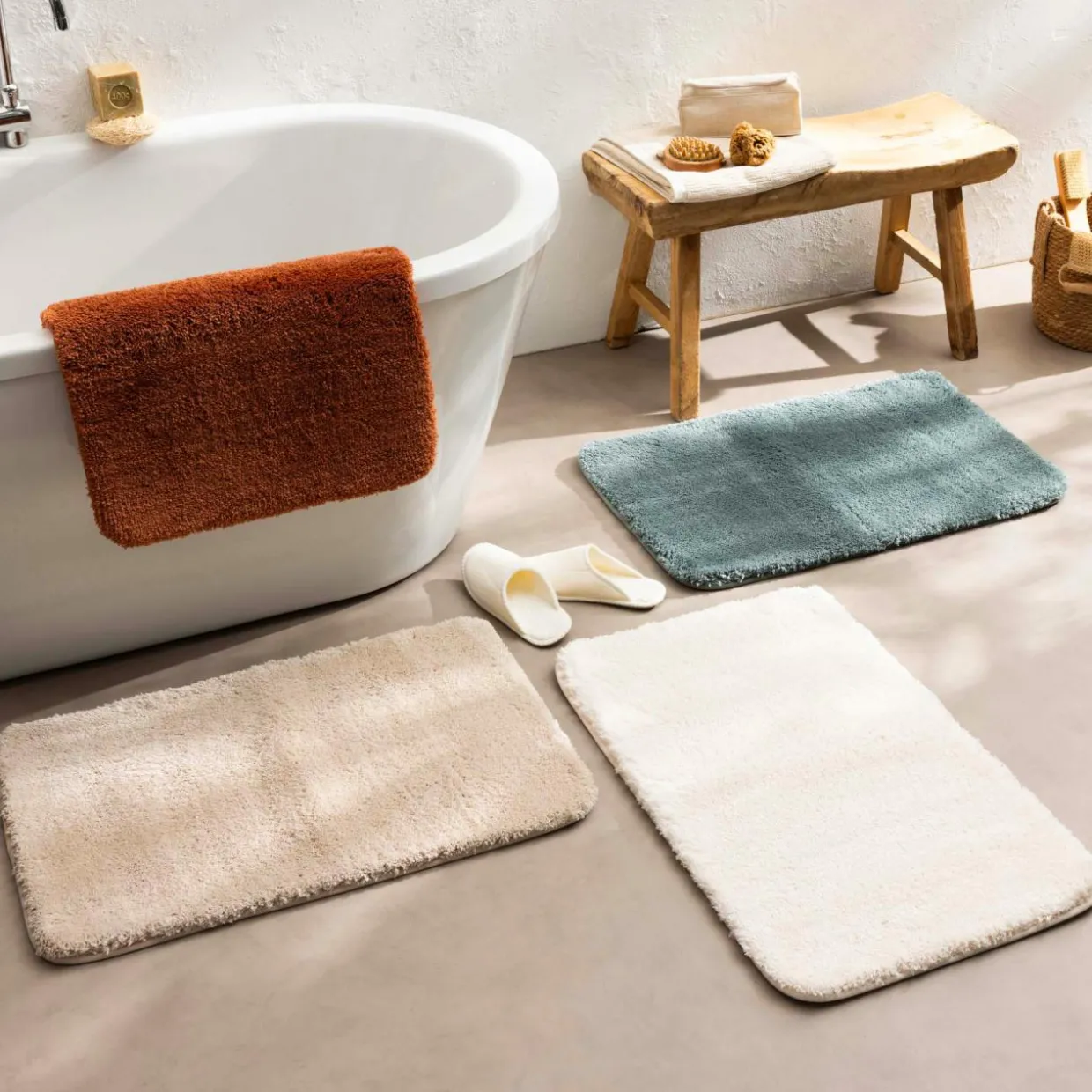 Tapis de bain microfibre (50 x 80 cm) Mael Ecru