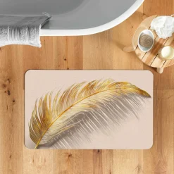 Tapis de bain ultra-absorbant (120 x 50 cm) Angelica Ecru