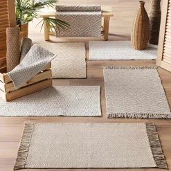 Tapis de salon coton (50 x 80 cm) Pietro Marron