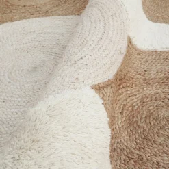 Tapis de salon rectangulaire jute tressée main (200x300 cm) Reina Beige