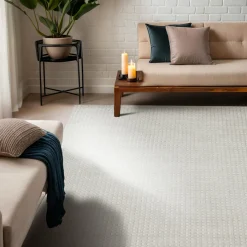 Tapis de salon rectangulaire tissé (160 x 230 cm) Ravi Beige pampa