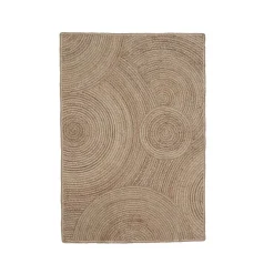 Tapis de salon rectangulaire jute tressée main (140 x 200 cm) Neha Beige