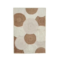 Tapis de salon rectangulaire jute tressée main (160 x 230 cm) Reina Beige