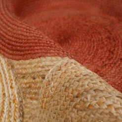 Tapis de salon rectangulaire jute tissée main (200 x 300 cm) Tara Terracotta