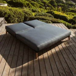 Transat double en aluminium Monte Carlo Gris anthracite