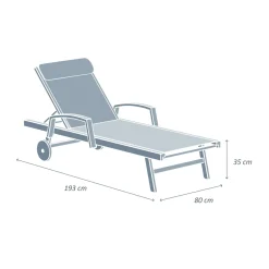 Transat en aluminium Pirae Blanc