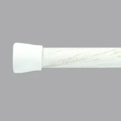 Tringle autobloquante extensible (L110 - L200 cm / D22 mm) Rond Blanc