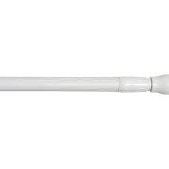 Tringle autobloquante extensible ronde (L70 - 120 cm / D22 mm) Pression Blanc satiné