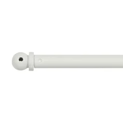 Tringle voilage extensible ronde (L60 - 80 cm /D7 mm) Pietro Blanc mat