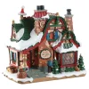 Village de Noël Lemax à piles lumineux Maison du Père Noël