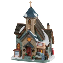 Village de Noël Lemax lumineux Soupe Populaire St-Patrick