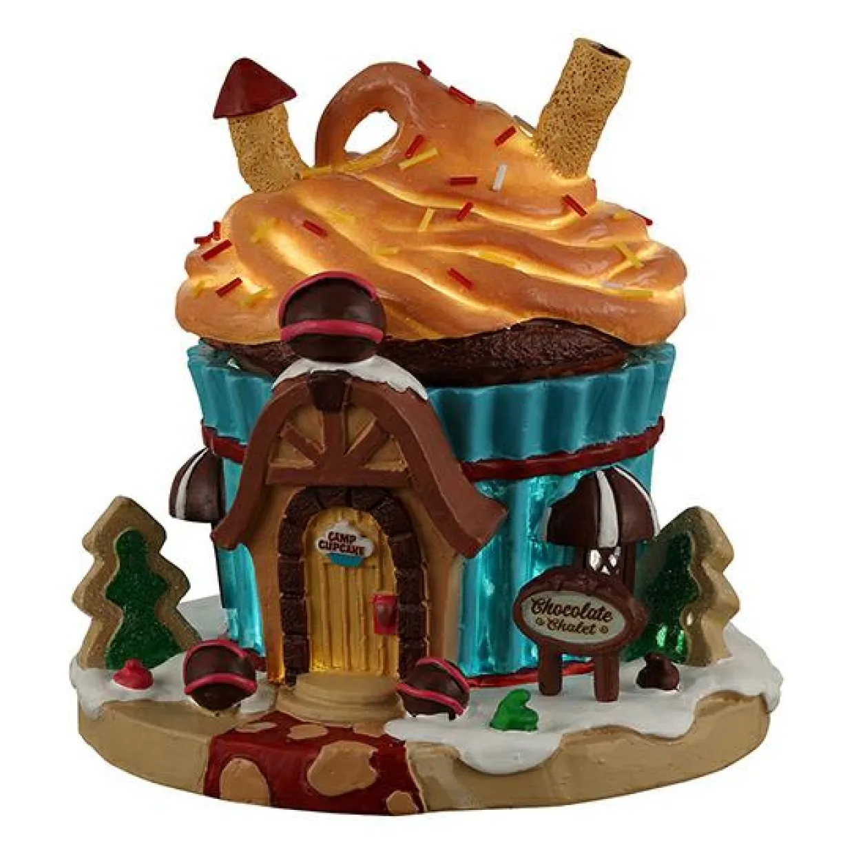Village de Noël Lemax lumineux à piles Chalet en chocolat