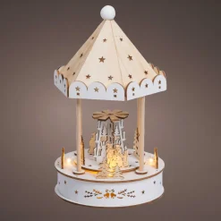 Village de Noël lumineux animé et musical à piles (H26 cm) Kiosque