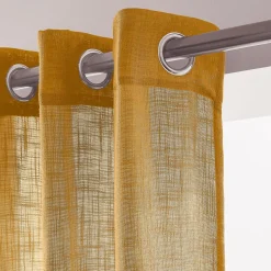 Voilage effet lin (140 x 240 cm) Robin Jaune Ocre