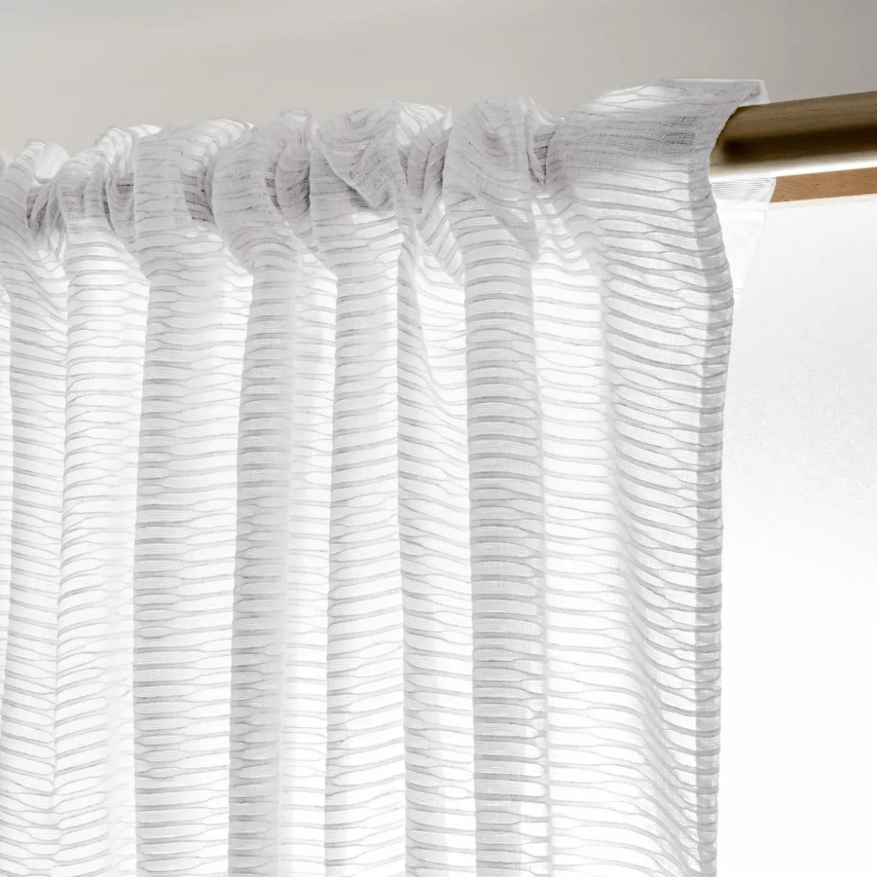 Voilage galon fronceur (140 x 240 cm) Maël Blanc