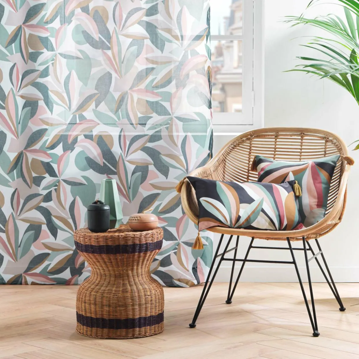 Voilage œillets (140 x 240 cm) Lavinia Multicolore