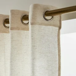 Voilage œillets effet lin (140 x 240 cm) Luca Beige