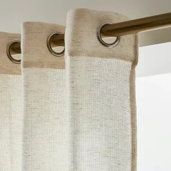 Voilage œillets effet lin (280 x 240 cm) Luca Beige